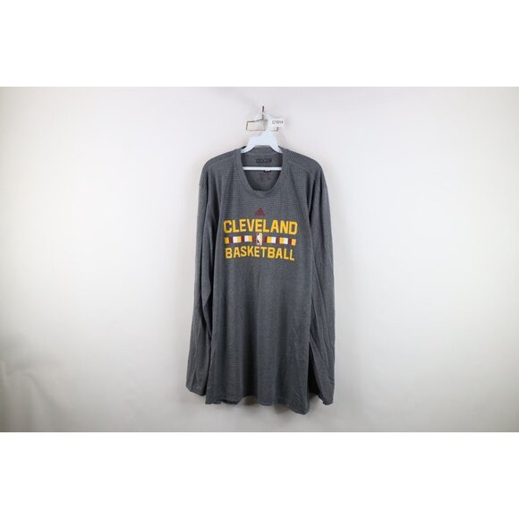Adidas Aeroknit Mens 3XLT Cleveland Cavaliers Basketball Long Sleeve T-Shirt - Picture 1 of 15